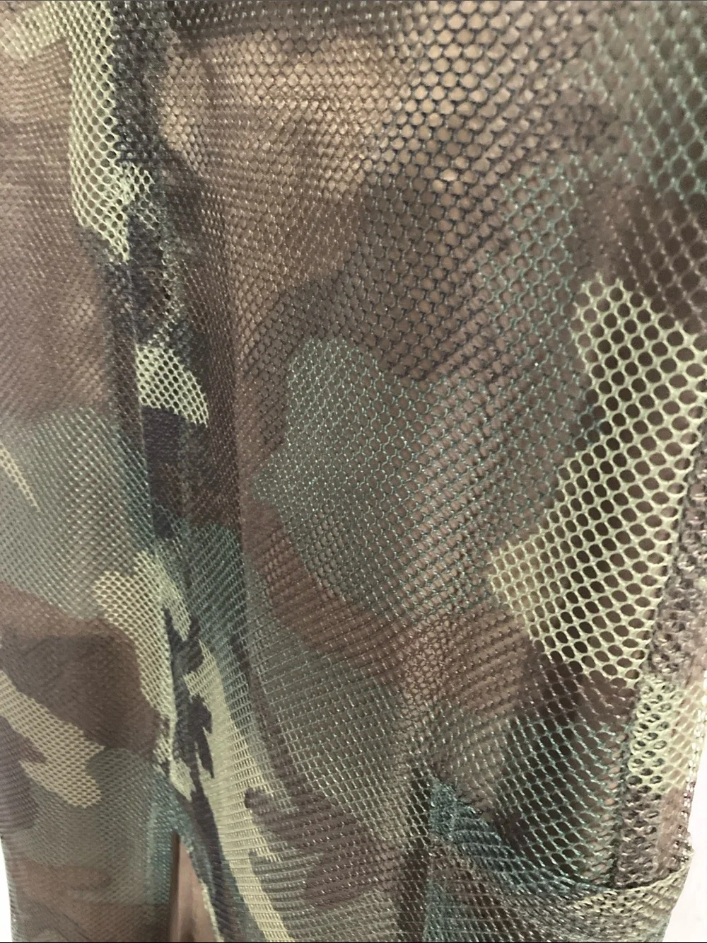 UFO Vintage 80’s women’s Camo Mesh Cargo skirt- Olive Green - Picture 7 of 8